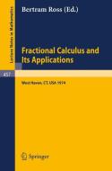 Fractional Calculus and Its Applications edito da Springer Berlin Heidelberg