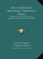 On A Mexican Mustang Through Texas di Alex E. Sweet, J. Armoy Knox edito da Kessinger Publishing, LLC