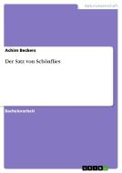 Der Satz von Schönflies di Achim Beckers edito da GRIN Publishing
