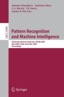 Pattern Recognition and Machine Intelligence edito da Springer Berlin Heidelberg
