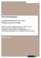 Energiewirtschaft Strom- und Gaskonzessionsverträge di Patrick Nottenkämper edito da GRIN Publishing