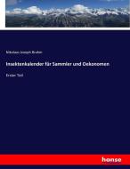 Insektenkalender für Sammler und Oekonomen di Nikolaus Joseph Brahm edito da hansebooks