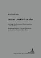 Johann Gottfried Herder di Hans-Bernd Harder edito da Lang, Peter GmbH