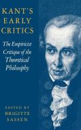 Kant's Early Critics edito da Cambridge University Press