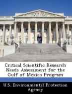 Critical Scientific Research Needs Assessment For The Gulf Of Mexico Program edito da Bibliogov