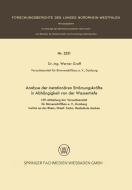 Analyse der instationären Strömungskräfte in Abhängigkeit von der Wassertiefe di Werner Graff edito da Vieweg+Teubner Verlag