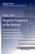 Negative Frequency at the Horizon di Maxime Jacquet edito da Springer International Publishing