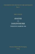 Analysis und Zahlentheorie di Erich Hecke edito da Vieweg+Teubner Verlag