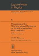 Proceedings of the Third International Conference on Numerical Methods in Fluid Mechanics edito da Springer Berlin Heidelberg
