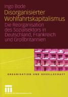 Disorganisierter Wohlfahrtskapitalismus di Ingo Bode edito da VS Verlag für Sozialwissenschaften