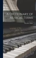 A Dictionary of Musical Terms di Theodore Baker edito da LEGARE STREET PR