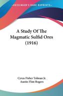 A Study of the Magmatic Sulfid Ores (1916) di Cyrus Fisher Tolman, Austin Flint Rogers edito da Kessinger Publishing