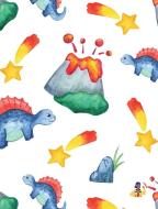 Dinosaurs with Scissor Skills Coloring Book for Children (8x10 Hardcover Coloring Book / Activity Book) di Sheba Blake edito da Sheba Blake Publishing