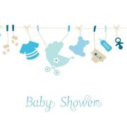 Baby Shower Guest Book, Blue, Boy, Beautiful Guest Book for Family & Friends to Write In, Mummy To Be, Photo, Baby, Preg di Lollys Publishing edito da Lollys Publishing