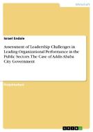 Assessment of Leadership Challenges in Leading Organizational Performance in the Public Sectors. The Case of Addis Ababa di Israel Endale edito da GRIN Verlag