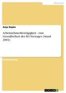 Arbeitnehmerfreizügigkeit - eine Grundfreiheit des EG-Vertrages (Stand 2003) di Anja Repke edito da GRIN Verlag