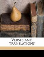 Verses And Translations di Charles Stuart Calverley edito da Nabu Press