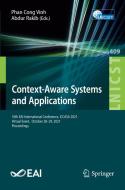 Context-Aware Systems And Applications edito da Springer Nature Switzerland AG