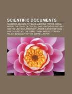 Scientific Documents: Preprint, Thesis O di Books Llc edito da Books LLC, Wiki Series
