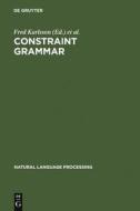 Constraint Grammar edito da De Gruyter Mouton