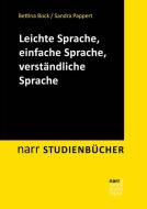 Leichte Sprache, einfache Sprache, verständliche Sprache di Bettina Bock, Sandra Pappert edito da Narr Dr. Gunter