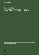 Snorri Sturluson edito da De Gruyter