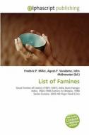 List Of Famines edito da Betascript Publishing