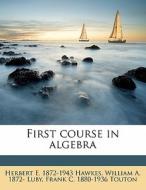 First Course In Algebra di Herbert E. 1872-1943 Hawkes, William A. 1872- Luby, Frank C. 1880-1936 Touton edito da Nabu Press