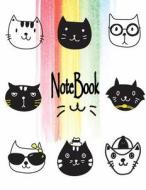Notebook: Cute Cats on Rainbow Cover and Dot Graph Line Sketch Pages, Extra Large (8.5 X 11) Inches, 110 Pages, White Paper, Ske di Cutie Cat edito da Createspace Independent Publishing Platform