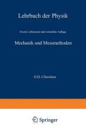 Mechanik und Messmethoden di Orest D. Chvol'son edito da Vieweg+Teubner Verlag