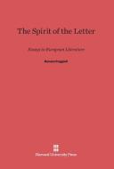 The Spirit of the Letter di Renato Poggioli edito da Harvard University Press