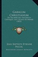 Gabalum Christianum: Ou Recherches Historico-Critiques Sur L'Eglise de Mende (1853) di Jean Baptiste Etienne Pascal edito da Kessinger Publishing
