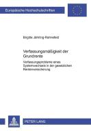 Verfassungsmäßigkeit der Grundrente di Brigitte Jährling-Rahnefeld edito da Lang, Peter GmbH