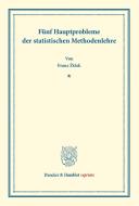 Fünf Hauptprobleme der statistischen Methodenlehre. di Franz Zizek edito da Duncker & Humblot