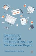 America's Culture of Professionalism di D. Brown edito da Palgrave Macmillan