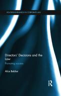 Directors' Decisions and the Law di Alice Belcher edito da Taylor & Francis Ltd