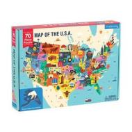 Map of the U.S.A. Puzzle di Mudpuppy edito da Galison