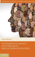 Fundamental Rights and the Legal Obligations of Business di David Bilchitz edito da CAMBRIDGE