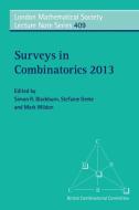 Surveys in Combinatorics 2013 edito da Cambridge University Press