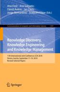 Knowledge Discovery, Knowledge Engineering and Knowledge Management edito da Springer International Publishing