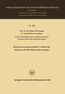 Beitrag zum experimentellen Problem der Messung schneller Elektrodenvorgänge di Helmut Winterhager edito da VS Verlag für Sozialwissenschaften