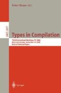Types in Compilation di R. Harper edito da Springer Berlin Heidelberg