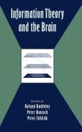 Information Theory and the Brain edito da Cambridge University Press