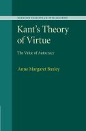 Kant's Theory of Virtue di Anne Margaret Baxley edito da Cambridge University Press