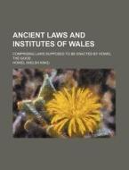 Ancient Laws and Institutes of Wales; Comprising Laws Supposed to Be Enacted by Howel the Good di Howel edito da Rarebooksclub.com