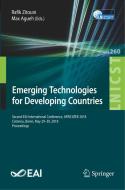 Emerging Technologies for Developing Countries edito da Springer International Publishing