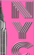 New York City Chrysler Building pink Drawing Writing creative blank journal di Michael Huhn, Sir Michael Huhn edito da BLURB INC