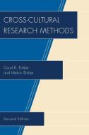 Cross-Cultural Research Methods di Carol R. Ember, Melvin Ember edito da Altamira Press