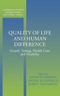 Quality of Life and Human Difference edito da Cambridge University Press