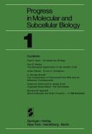 Progress in Molecular and Subcellular Biology di B. W. Agranoff, J. Davies, F. E. Hahn, H. G. Mandel, N. S. Scott, R. M. Smillie, C. R. Woese edito da Springer Berlin Heidelberg